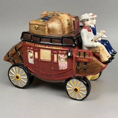 Sale Photo Thumbnail #230: Wells Fargo Ceramic Stagecoach Cookie Jar