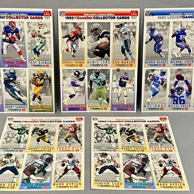 Sale Photo Thumbnail #123: McDonald's Fleer 1993 Uncut Paper Football Card Sheets