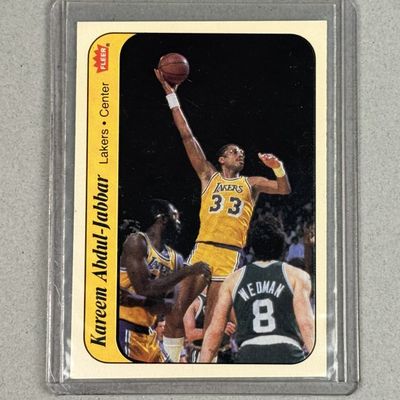Sale Photo Thumbnail #28: 1986 Fleer Kareem Abdul-Jabbar Unpeeled Sticker Card