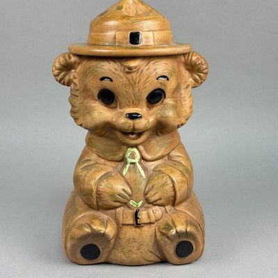 Sale Photo Thumbnail #208: Winton Ceramic Ranger Bear Cookie Jar