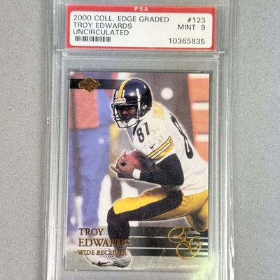 Sale Photo Thumbnail #16: 2000 Collector's Edge Troy Edwards PSA 9 Mint