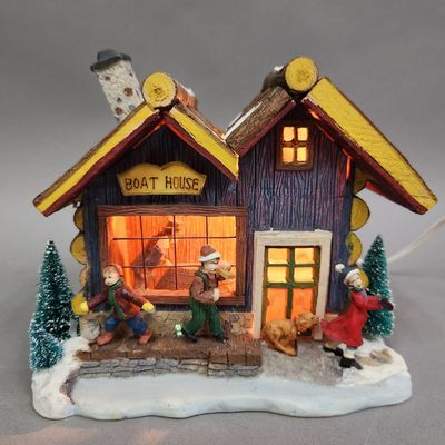 Sale Photo Thumbnail #342: Holiday Expressions Lighted Boat House