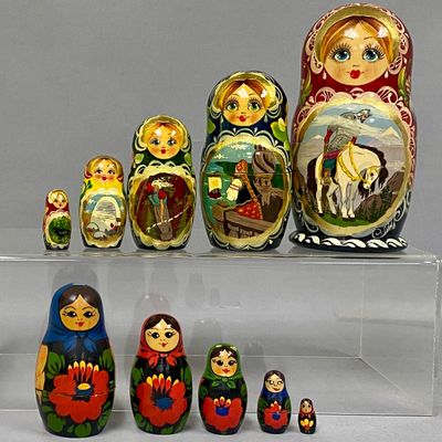 Sale Photo Thumbnail #108: Veres Russian Hand-Painted Folklore Nesting Dolls