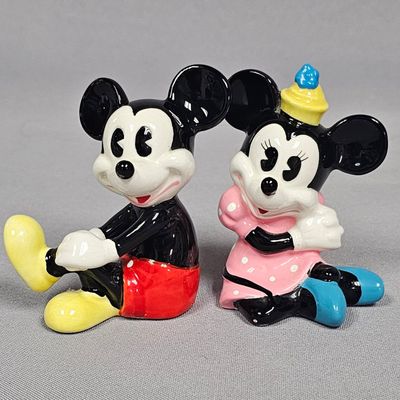 Sale Photo Thumbnail #105: Disney Japan Ceramic Mickey & Minnie Mouse Figurines