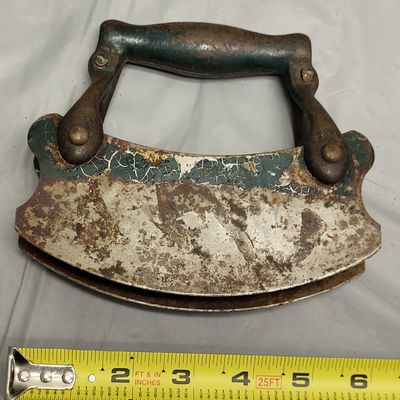 Sale Photo Thumbnail #12: antique cast iron double blade herb/food chopper