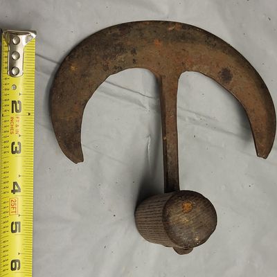 Sale Photo Thumbnail #15: antique ulu blade chopper primitive herbs too!