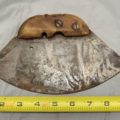 Sale Photo Thumbnail #17: antique hand made ulu knife food/herb chopper