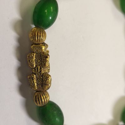 Sale Photo Thumbnail #5: pair of jade vtg bracelets one size