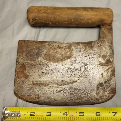 Sale Photo Thumbnail #16: antique dough or herb cutter heavy thick blade