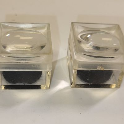 Sale Photo Thumbnail #7: vtg lucite magnifying gem cases nice lot of 2