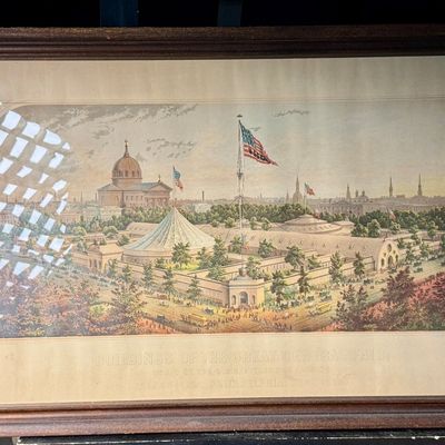 1864 James Queen, Buildings of the Great Central Fair, Logan Square, Philadelphia,