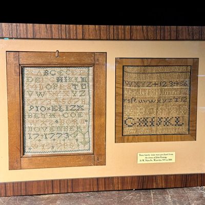 A Pair of American Schoolgirl Needlework Samplers, 18th Century