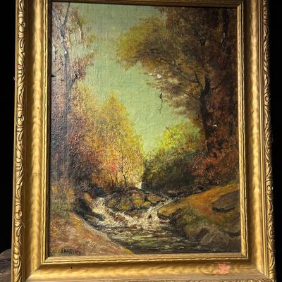 I. M. Riley, Tonalist Woodland Landscape, Oil on Board