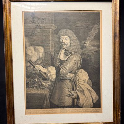 Antoine Masson after Nicolas Mignard Henri de Lorraine Comte d Harcourt Le Cadet a la Perle Engraving 1667