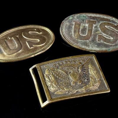 A Trio of 19th Century United States Military Belt Plates
