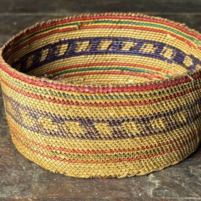 Makah Northwest Coast Coiled Basket