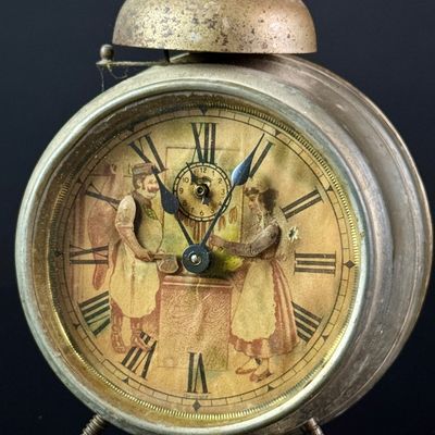 C. Werner German Butcher Shop Automaton Alarm Clock Does Not Run