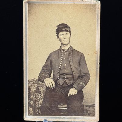 Civil War Union Corporal Carte-de-visite Photograph by J. M. Clark Syracuse New York