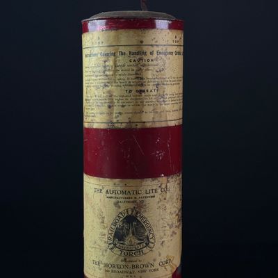 Antique Save-U-Lite Railroad Emergency Carbide Torch by The Automatic Lite Co.