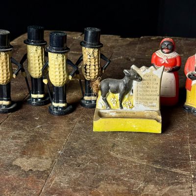Assortment of Vintage Advertising and Novelty Collectibles Including Planters Mr. Peanut and Florida Souvenirs