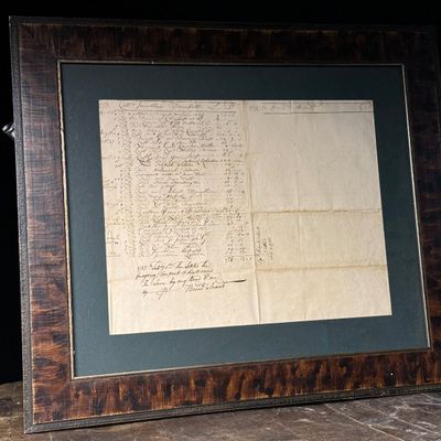 Arnold, Benedict, Sr. Financial Ledger Account Document Signed for Jonathan Trumbull. 1752-1755. (Signed)
