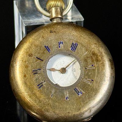 J.W. Benson 0.935 Silver Half-Hunter Pocket Watch Swiss Made Movement Runs