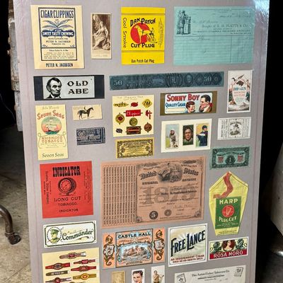 A Large Collection of Vintage Tobacco Ephemera and Baseball Trade Cards Titled Tobacco Americana