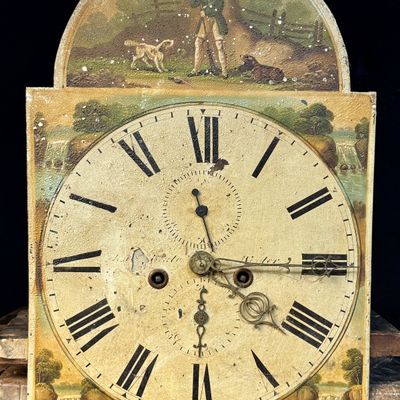 John White of Winterbourne Eight Day Longcase Clock Dial and Movement