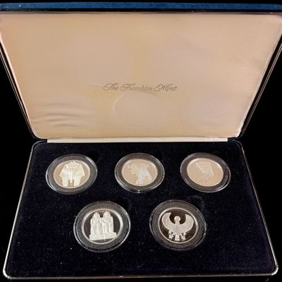 Sale Photo Thumbnail #130: A.R.E. 1999 The Franklin Mint The Great Treasures of Ancient Egypt Silver 5 Pound Proof Set
