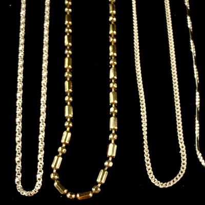 Sale Photo Thumbnail #31: A Collection of Italian and Domestic Sterling Silver Necklaces and Pendants