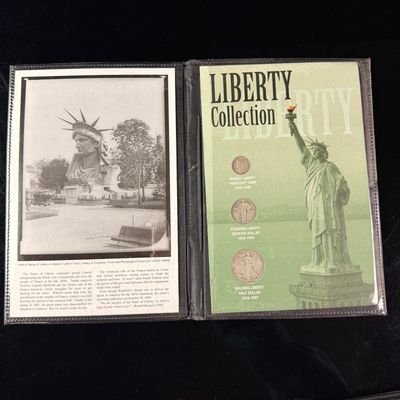 Sale Photo Thumbnail #180: Three Silver US Coins in a United States Commemorative Gallery Liberty Collection Folder