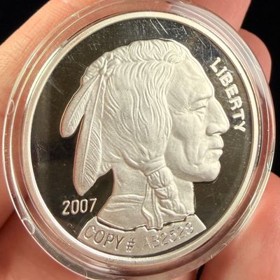 Sale Photo Thumbnail #163: 2007 US Buffalo Proof Commemorative Round