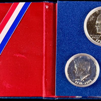 Sale Photo Thumbnail #29: A Three-Piece United States Bicentennial Silver Proof Set