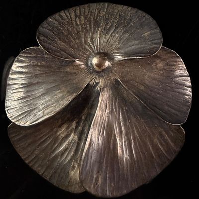 Sale Photo Thumbnail #167: Vintage Sterling Silver Pansy Flower Brooch