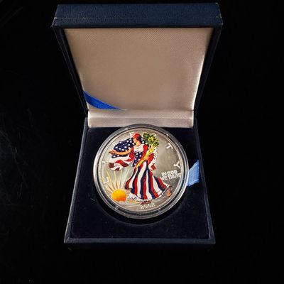 Sale Photo Thumbnail #202: 2002 US Colorized American Silver Eagle One Dollar Coin