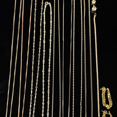 Sale Photo Thumbnail #199: An Assortment of Sterling Silver and Vermeil Necklaces, Earrings, and Pendants