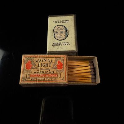 Sale Photo Thumbnail #72: Two Advertising Items Including a Pabst Chemical Co. Matchbox Sleeve and a Diamond Match Co. Matchbox