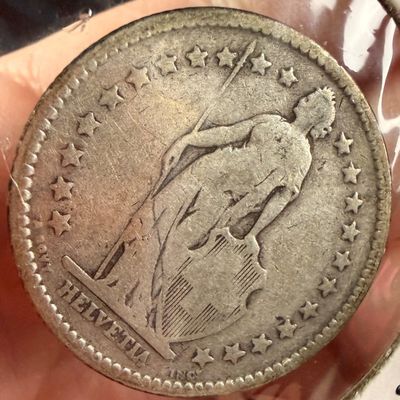 Sale Photo Thumbnail #50: 1886 Switzerland 2 Francs Silver Coin