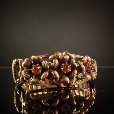 Sale Photo Thumbnail #223: Lustern 12 Karat Gold Filled over Sterling Silver Floral Expansion Bracelet