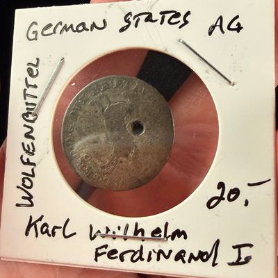 Sale Photo Thumbnail #37: German States Brunswick-Wolfenbüttel Silver 2/3 Thaler Coin, Karl Wilhelm Ferdinand, 1786
