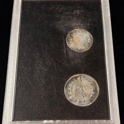 Sale Photo Thumbnail #8: A Pair of Malta Silver Commemorative Coins, £M2 and £M4