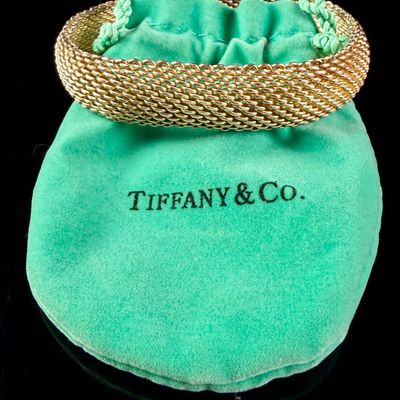 Sale Photo Thumbnail #22: Tiffany and Co. Somerset Sterling Silver Mesh Bangle Bracelet