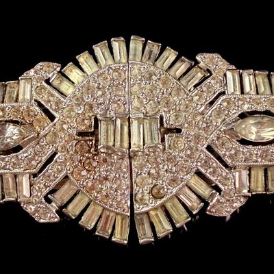 Sale Photo Thumbnail #169: Art Deco Rhinestone Convertible Clip-Brooch