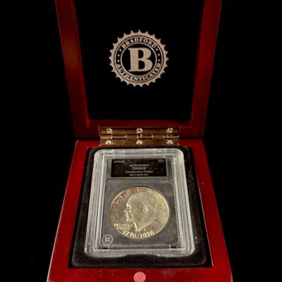 Sale Photo Thumbnail #144: US 1776-1976-S Bicentennial Eisenhower Dollar Proof in Bradford Authenticated Case