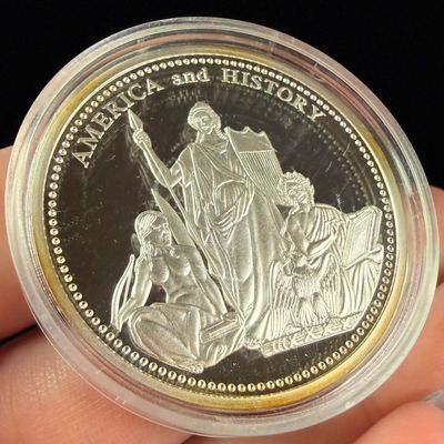 Sale Photo Thumbnail #96: US Silver Commemorative Bullion Round, America and History