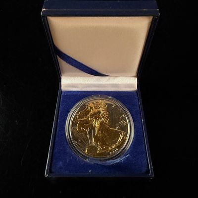 Sale Photo Thumbnail #171: 2008 US One Dollar American Silver Eagle with Selective Gold Plating