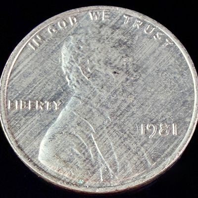 Sale Photo Thumbnail #46: 1981 United States Lincoln Memorial Cent Error with Silver-Toned Finish