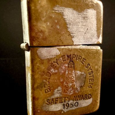 Sale Photo Thumbnail #212: Zippo Manufacturing Company Bradley-Empire System 1950 Safety Award Pocket Lighter