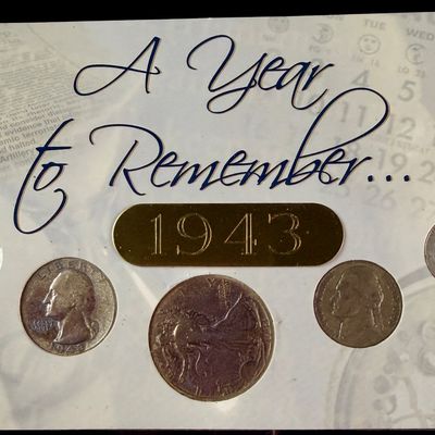 Sale Photo Thumbnail #132: US 1943 Five Coin Year Set in A Year To Remember Display