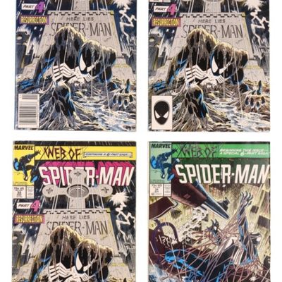 (4) Web of Spider-Man Marvel Lot